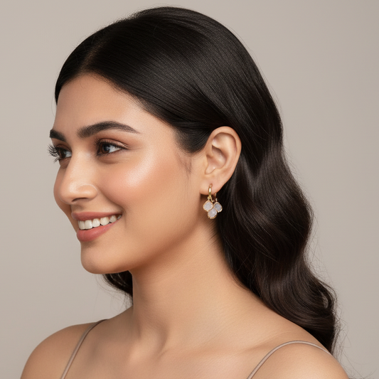 Pretty Crystal Hoop Earrings