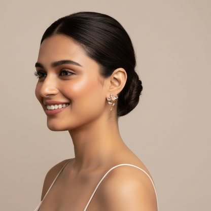 Crystal Flower Earrings