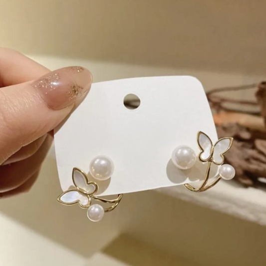 Butterfly Pearl Earrings