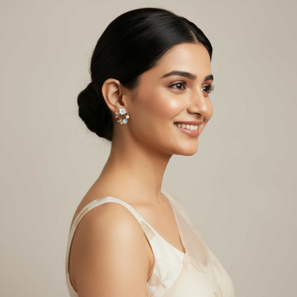 Bling Flower Earrings