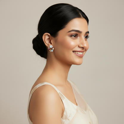 Bling Flower Earrings