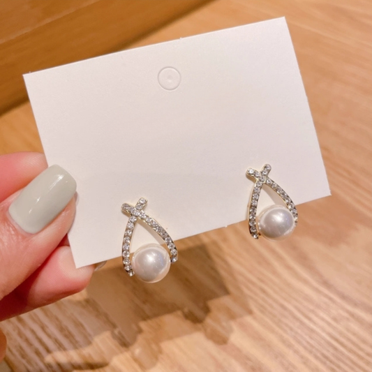 Bling Pearl Earrings