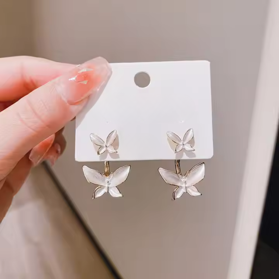 Bling Drop Butterfly Earrings