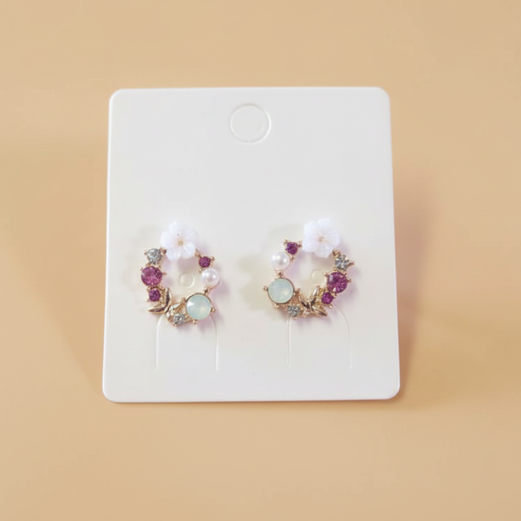 Bling Flower Earrings