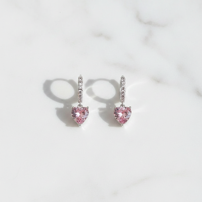 Crystal Drop Hoop Earrings