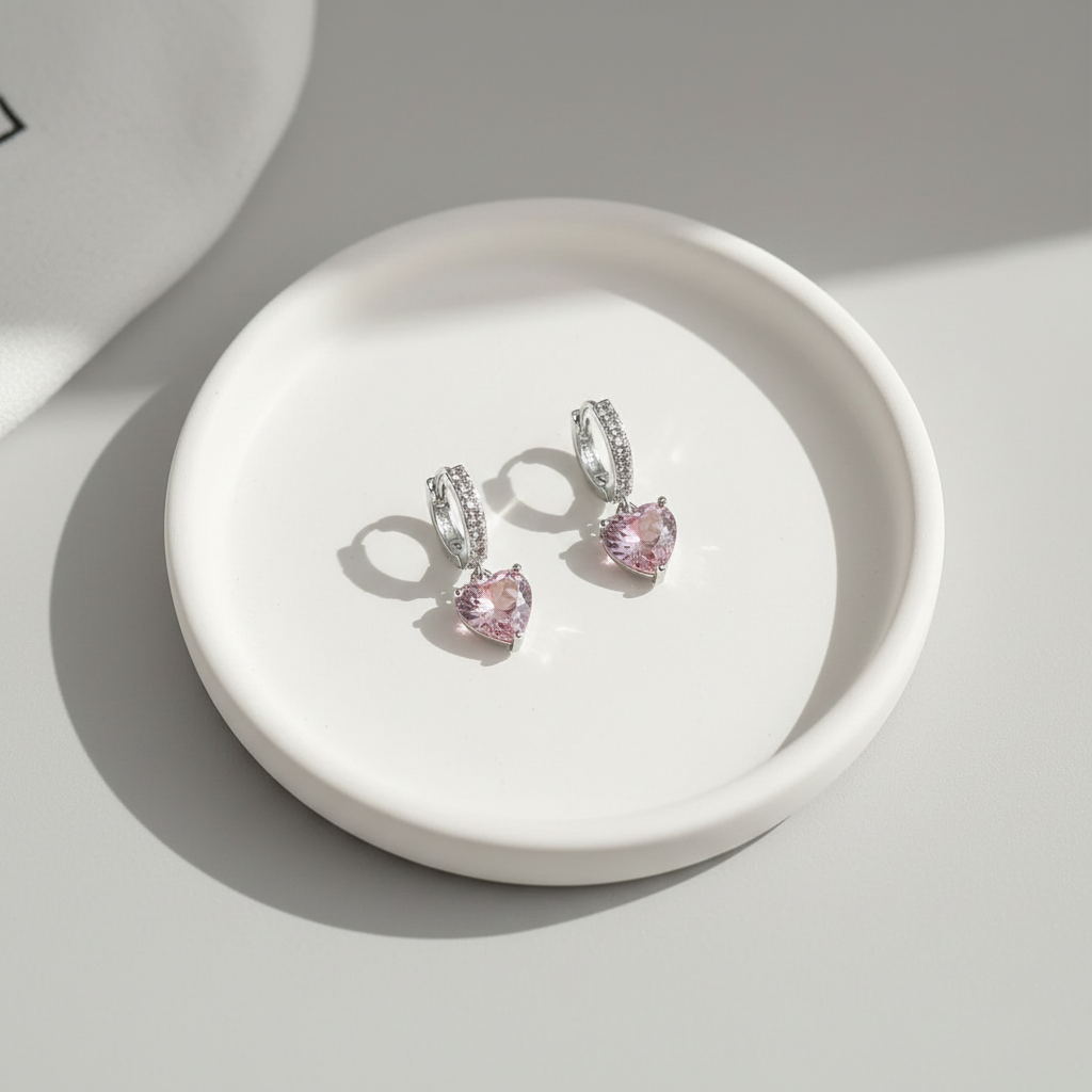 Crystal Drop Hoop Earrings