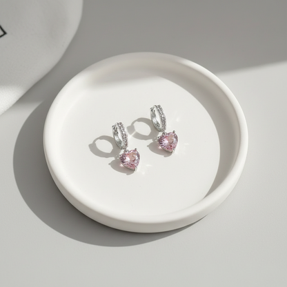 Crystal Drop Hoop Earrings