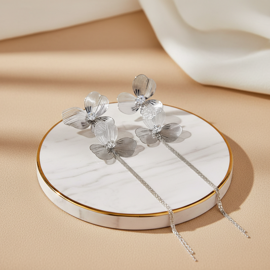 Daisy Long Chain Earrings