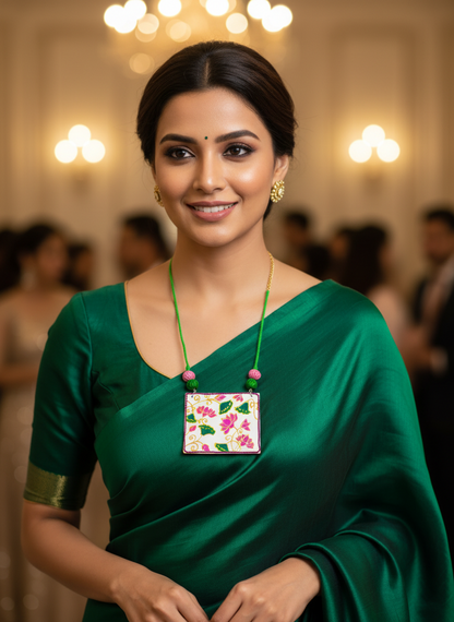 Statement Necklace, Handpainted : Handmade