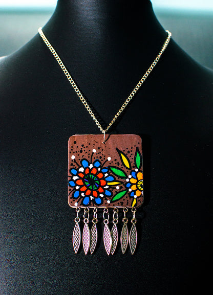Bloom Necklace Set, Handpainted : Handmade