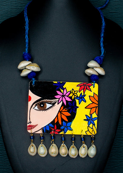 Anvesha Necklace, Handpainted : Handmade