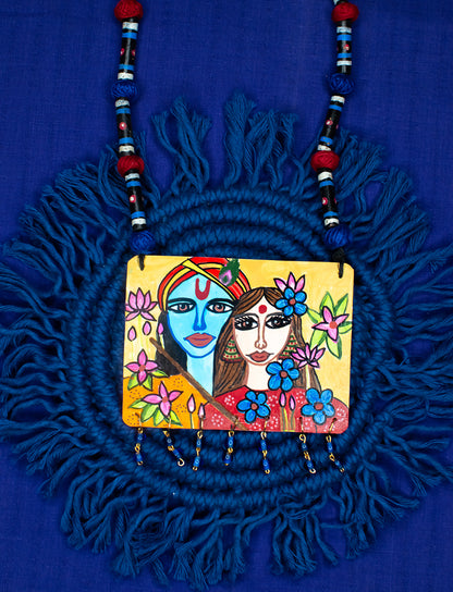 Divya-Jodi Necklace, Handpainted : Handmade