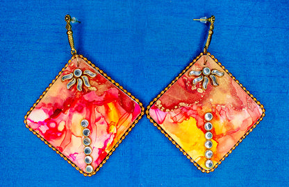 Deeksha Fluid Earrings : Handmade