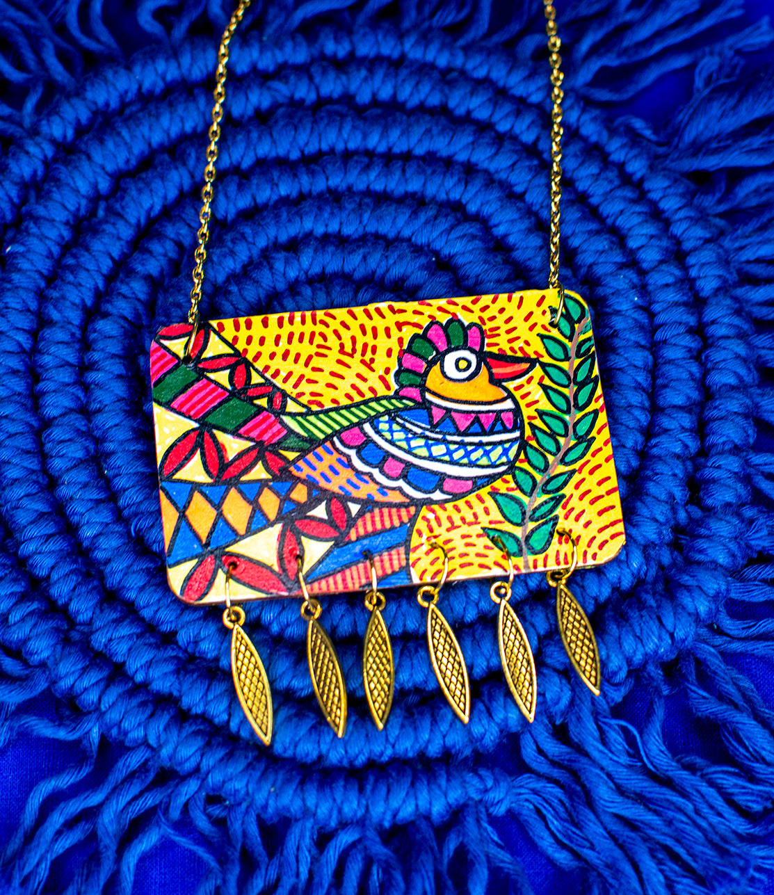 Mayuraa Necklace, Handpainted : Handmade