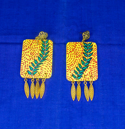 Patta Earrings, Handpainted : Handmade
