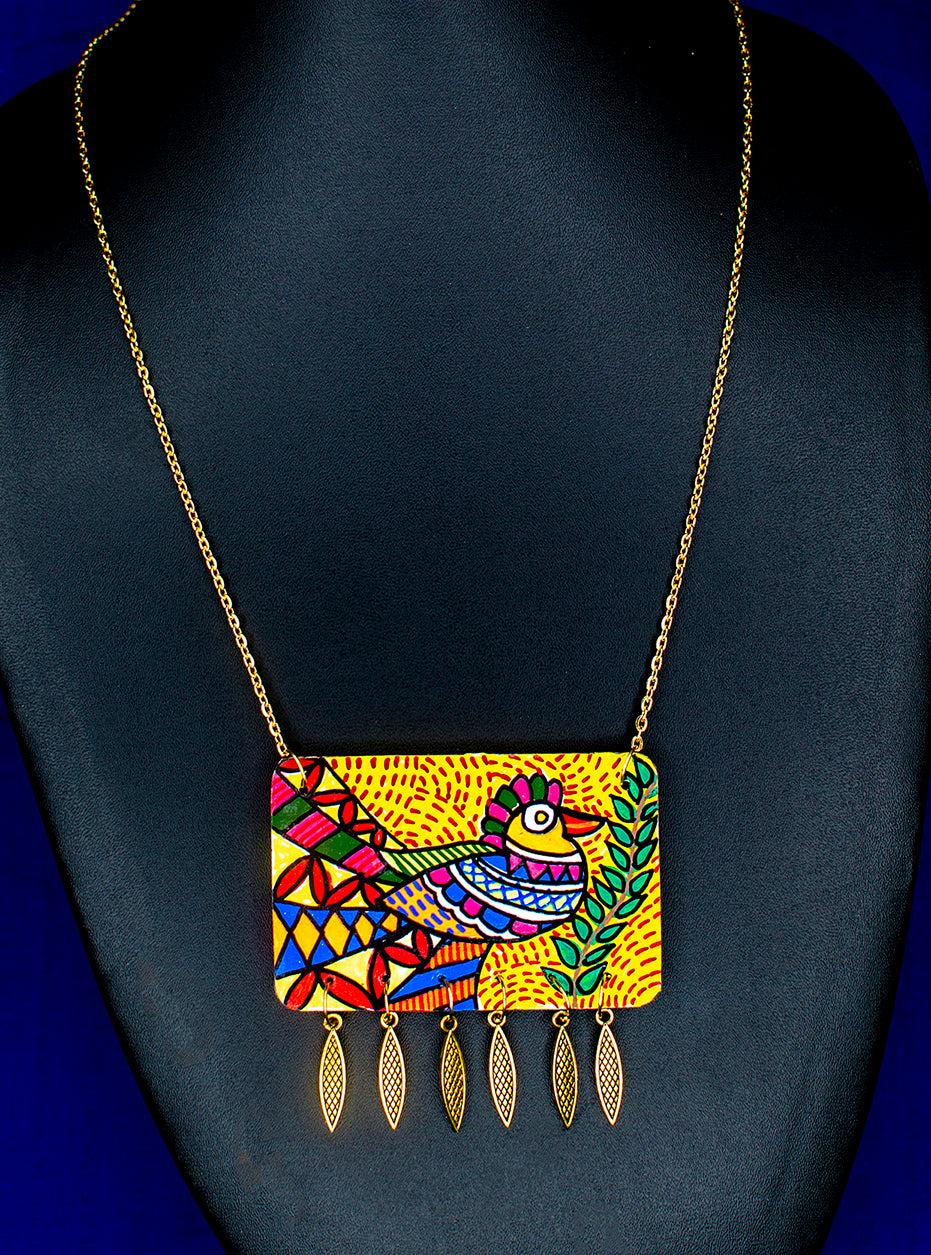 Statement Necklace, Handpainted : Handmade