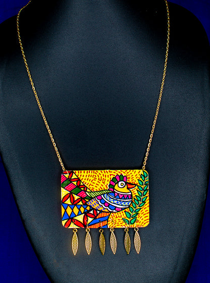 Statement Necklace, Handpainted : Handmade