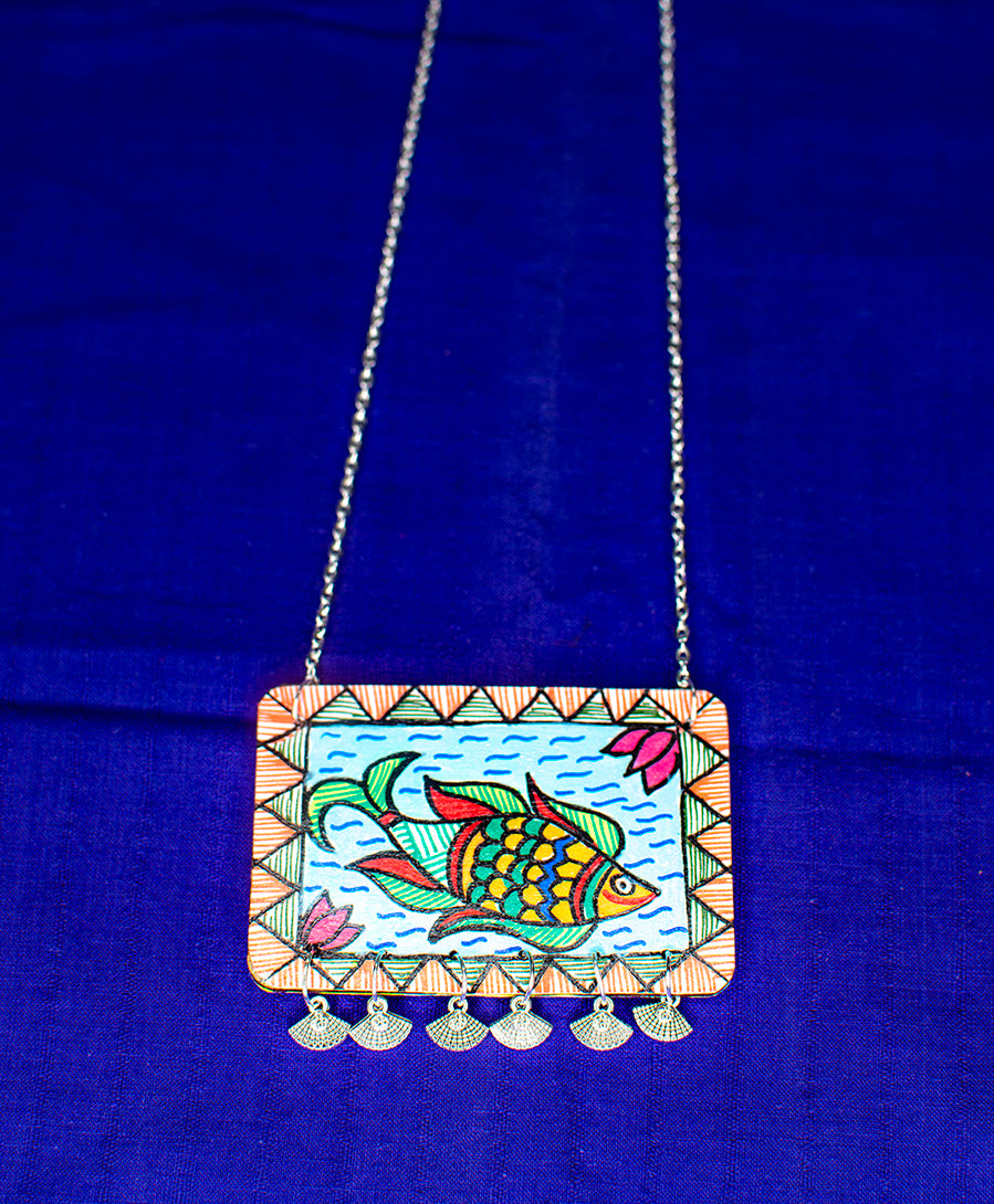 Meen Necklace, Handpainted : Handmade