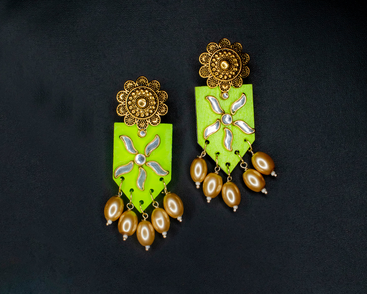 Ana Earrings, Handpainted : Handmade
