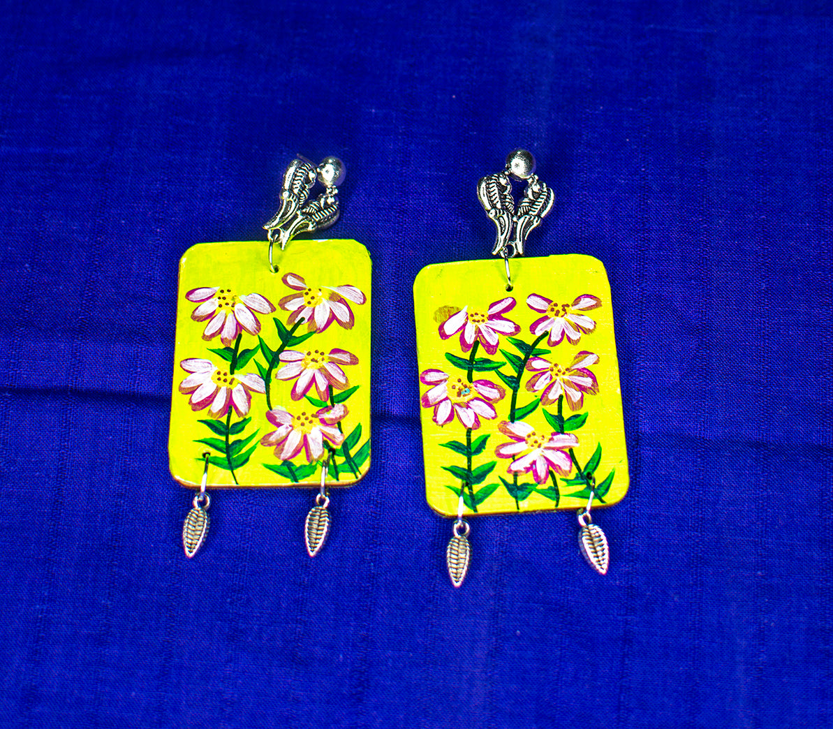 Blossom Earrings, Handpainted : Handmade