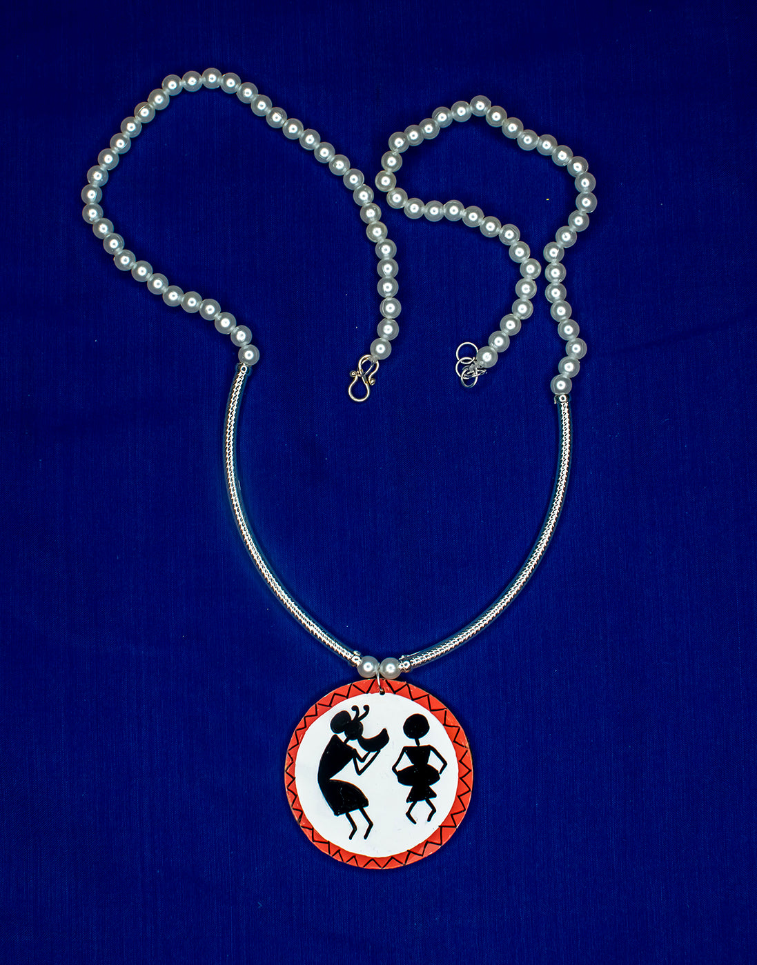 Dundubhi Necklace, Handpainted : Handmade