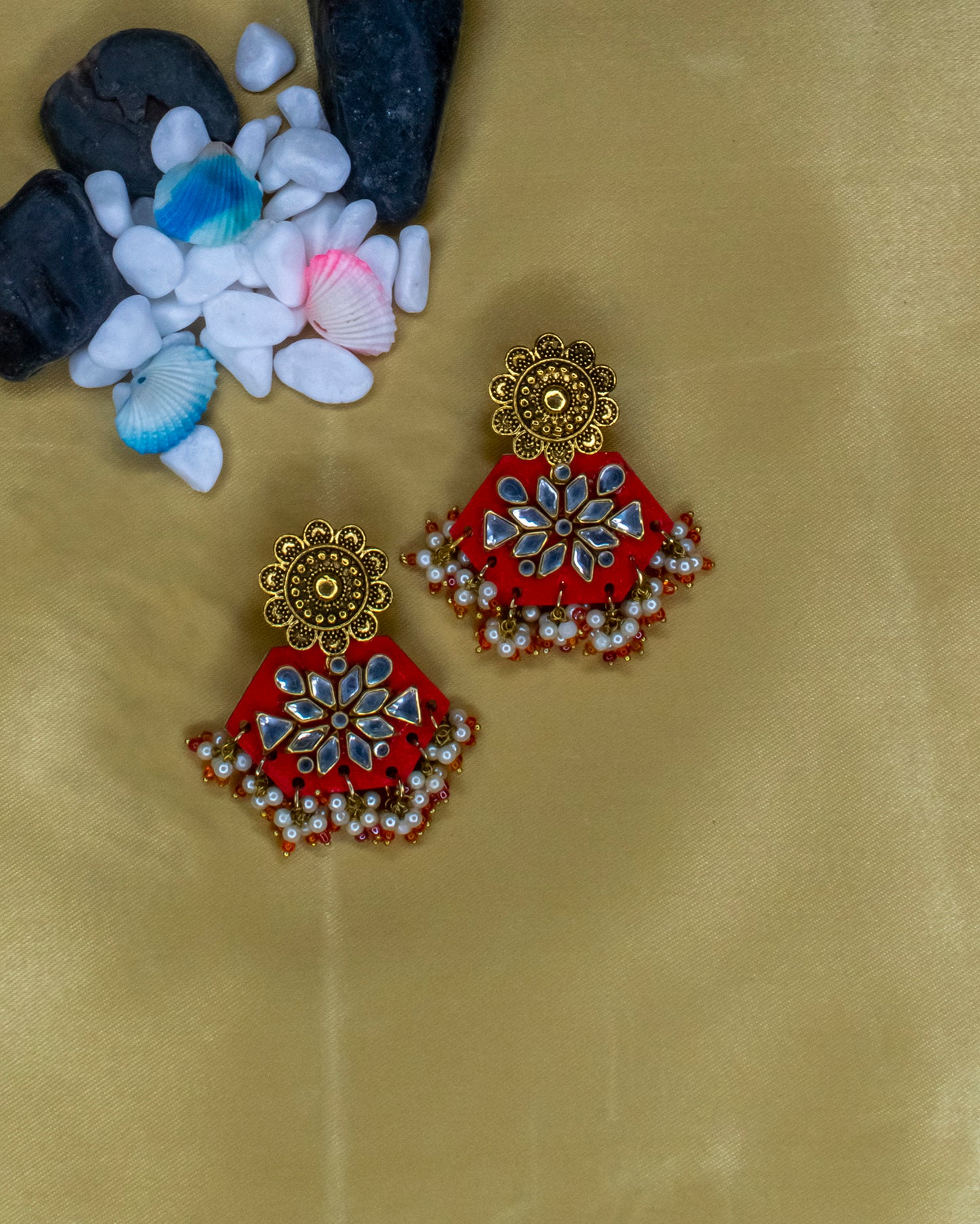 Aurora Earrings, Handpainted : Handmade