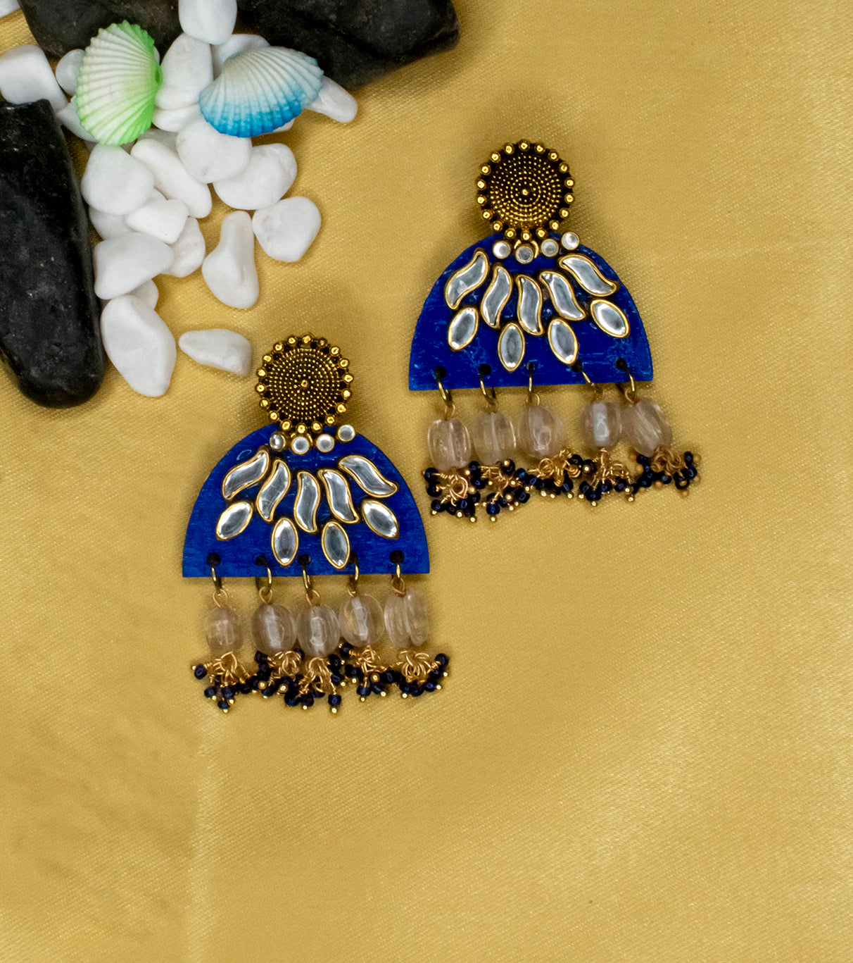 Terra Earrings, Handpainted : Handmade