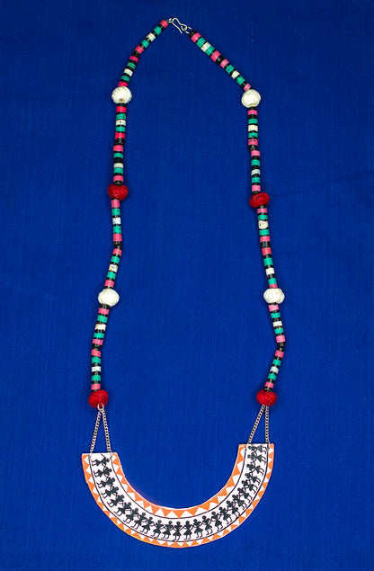 Tribal Necklace, Handpainted : Handmade