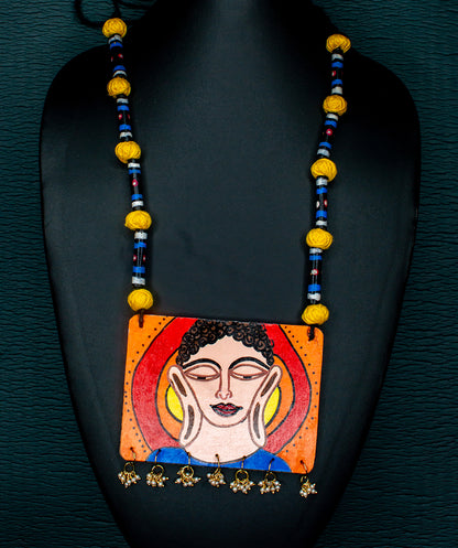 Buddha Necklace, Handpainted : Handmade