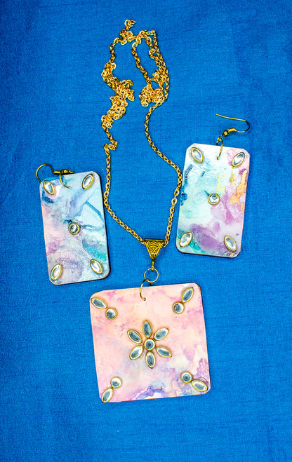 Viplav Fluid Necklace Set : Handmade