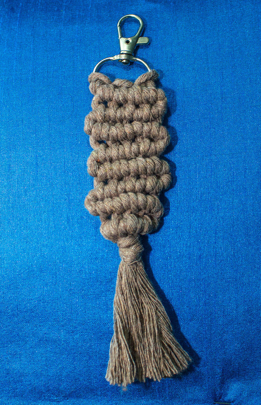 Swirl Macrame Keychain / Bag Jewellery : Handmade