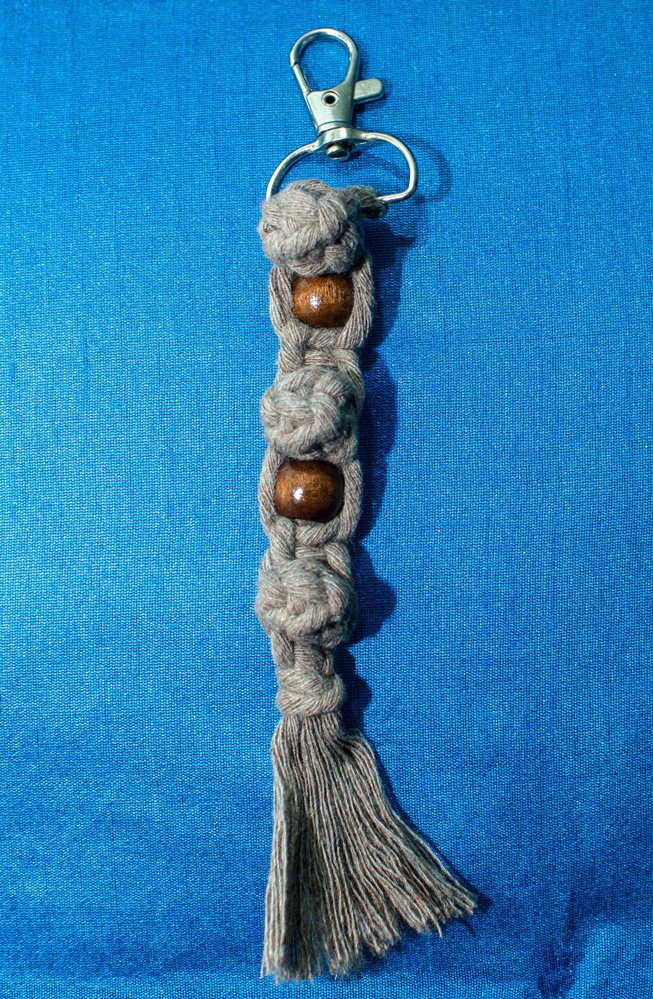 Beaded Macrame keychain / Bag Jewellery : Handmade