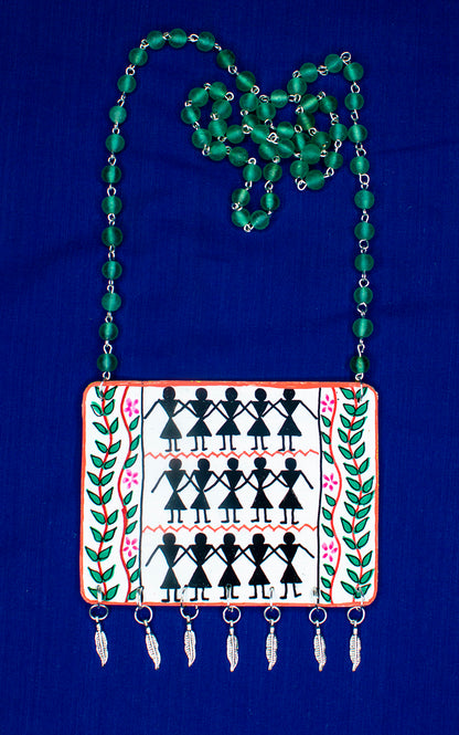 Tribe Art Necklace, Handpainted : Handmade