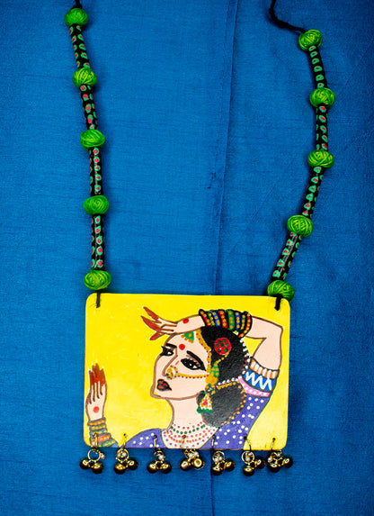 Nartaki Necklace, Handpainted : Handmade