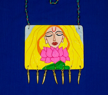 Yogini Necklace, Handpainted : Handmade