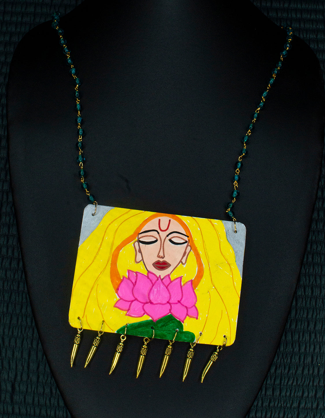 Yogini Necklace Set, Handpainted : Handmade