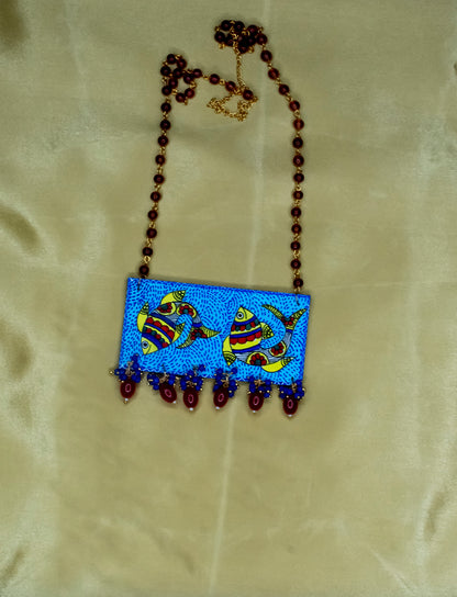 Rajni Necklace, Handpainted : Handmade