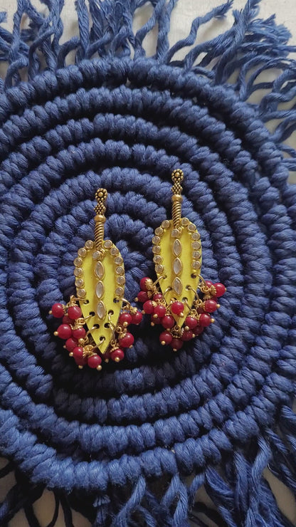 Sofy Earrings, Handpainted : Handmade