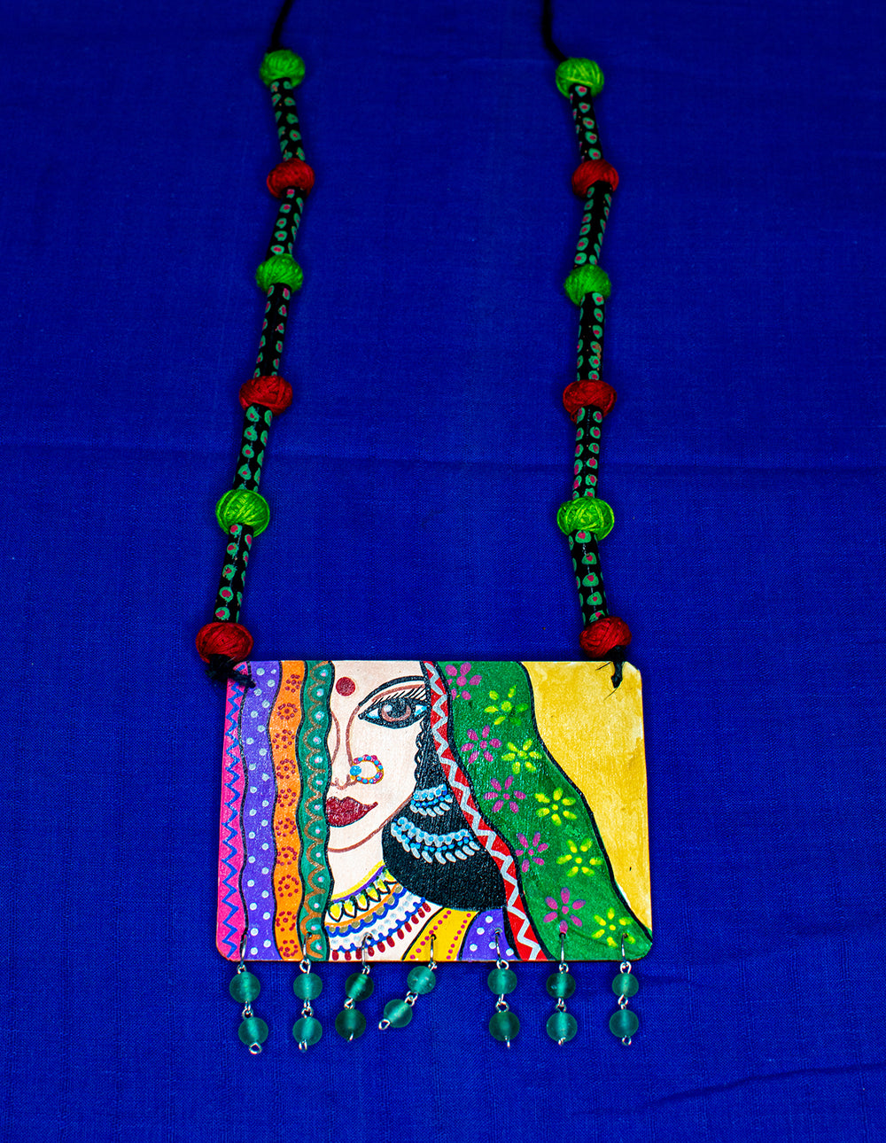 Odhni Necklace, Handpainted : Handmade
