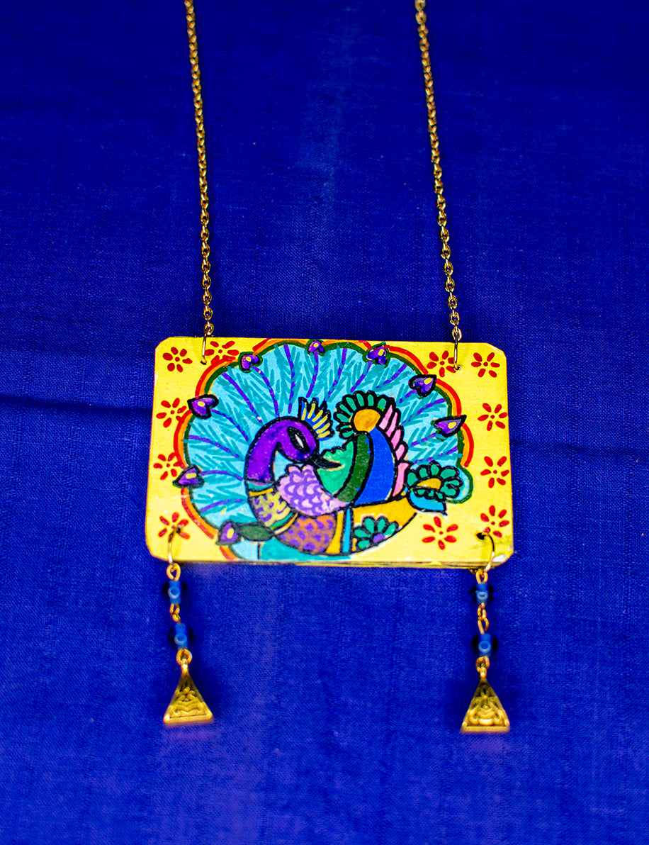 Dhvajee Necklace, Handpainted : Handmade