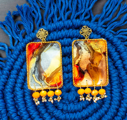 Latika Fluid Earrings : Handmade