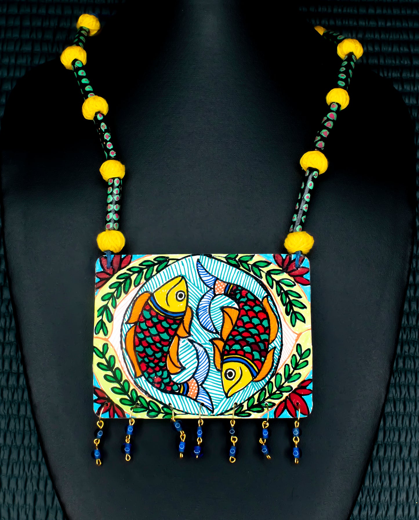 Vibha Necklace, Handpainted : Handmade