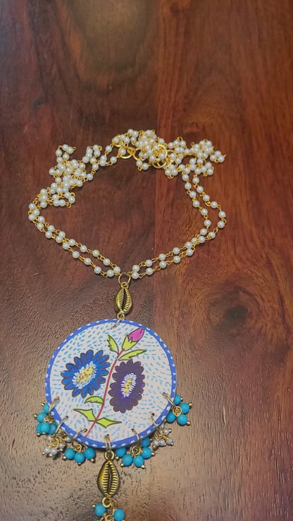 Pushplata Necklace, Handpainted : Handmade