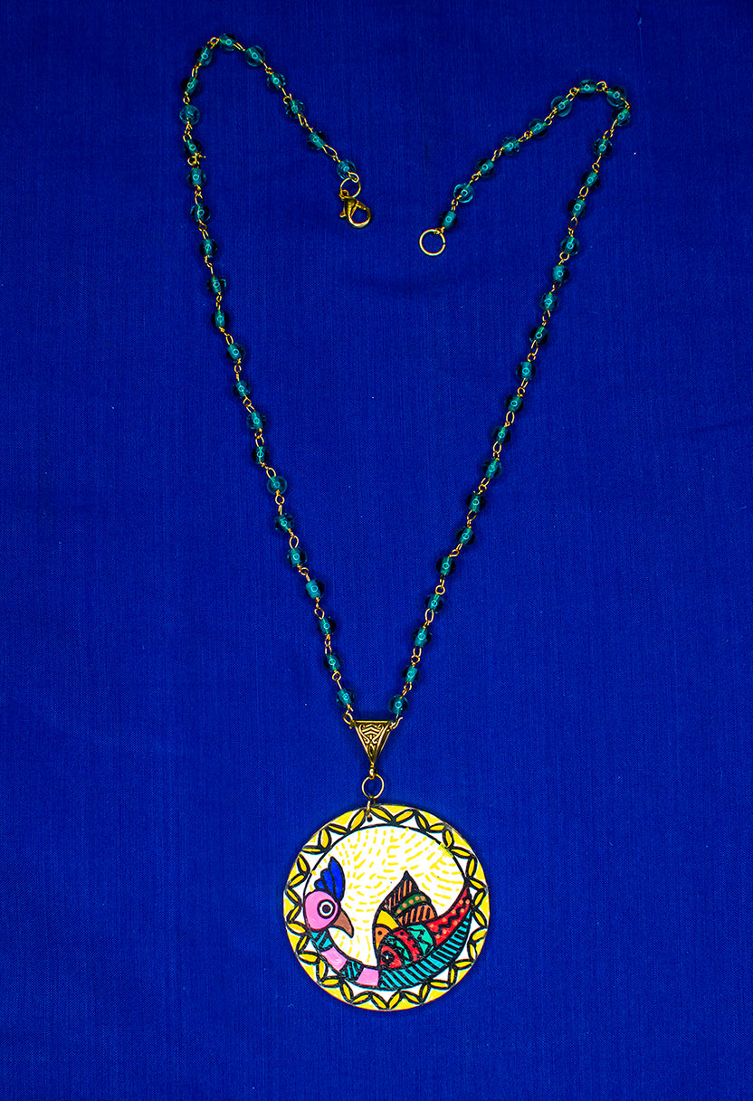 Madhavi Necklace, Handpainted : Handmade