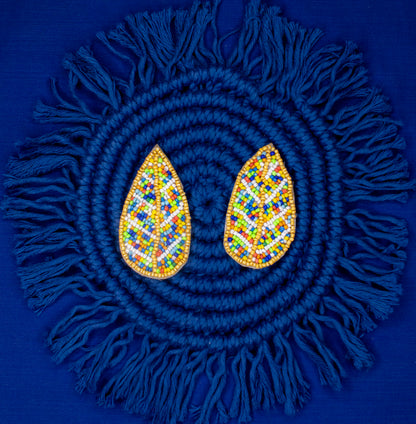 Lavanya Embroidered Earrings : Handmade