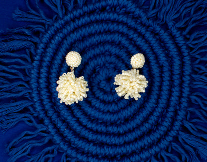 Rati Embroidered Earrings : Handmade