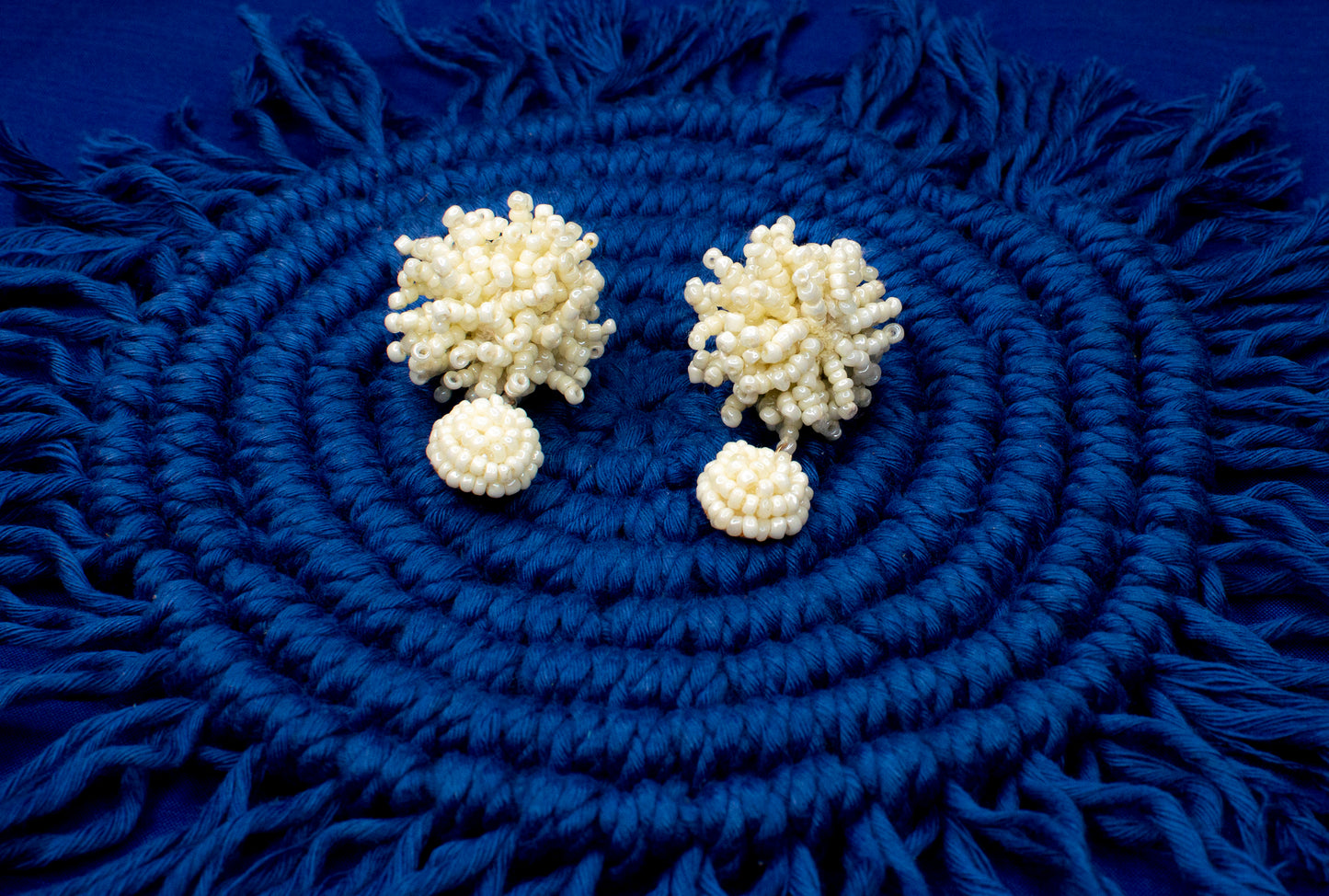 Rati Embroidered Earrings : Handmade