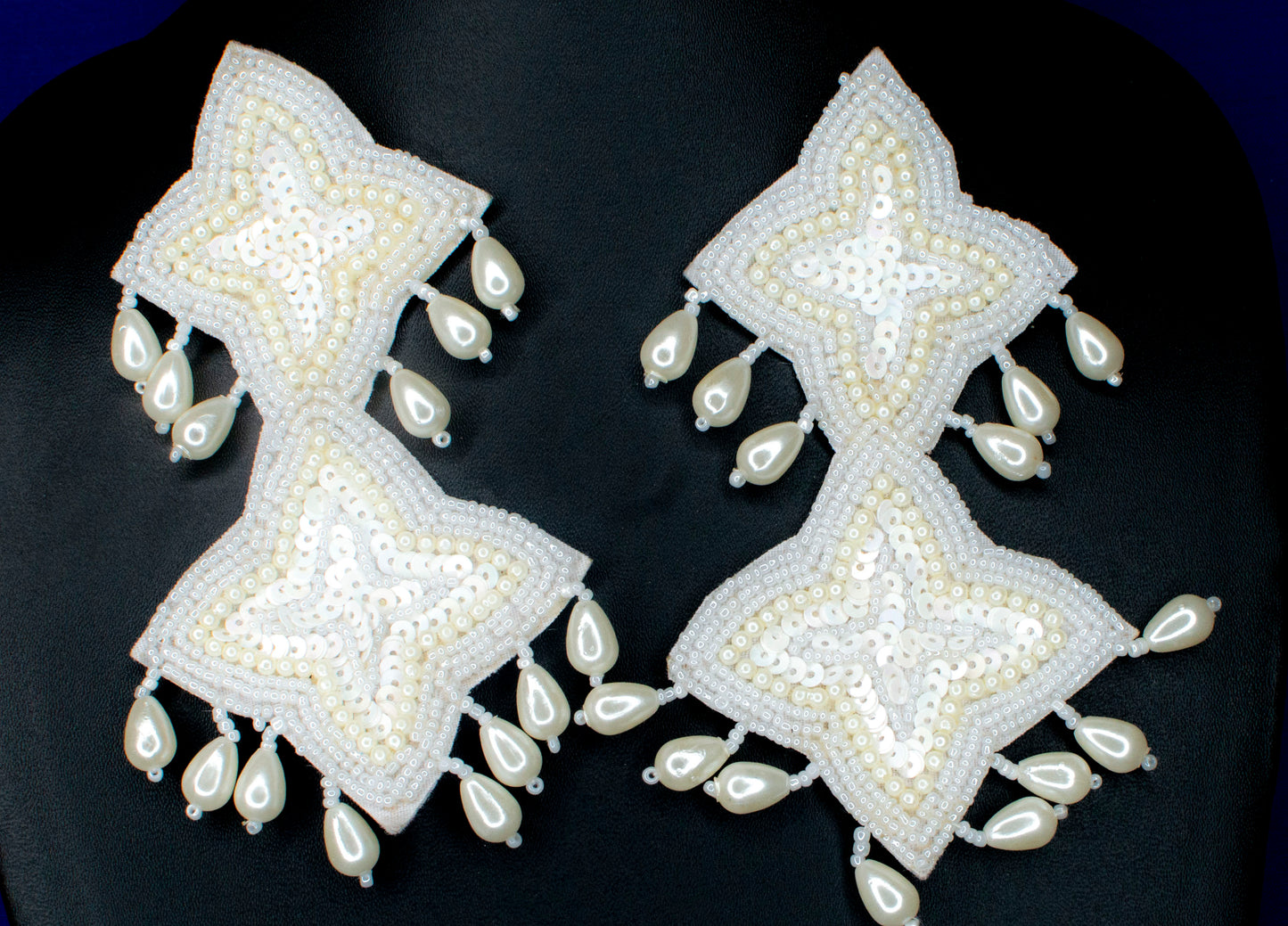 Rashmika Embroidered Earrings : Handmade