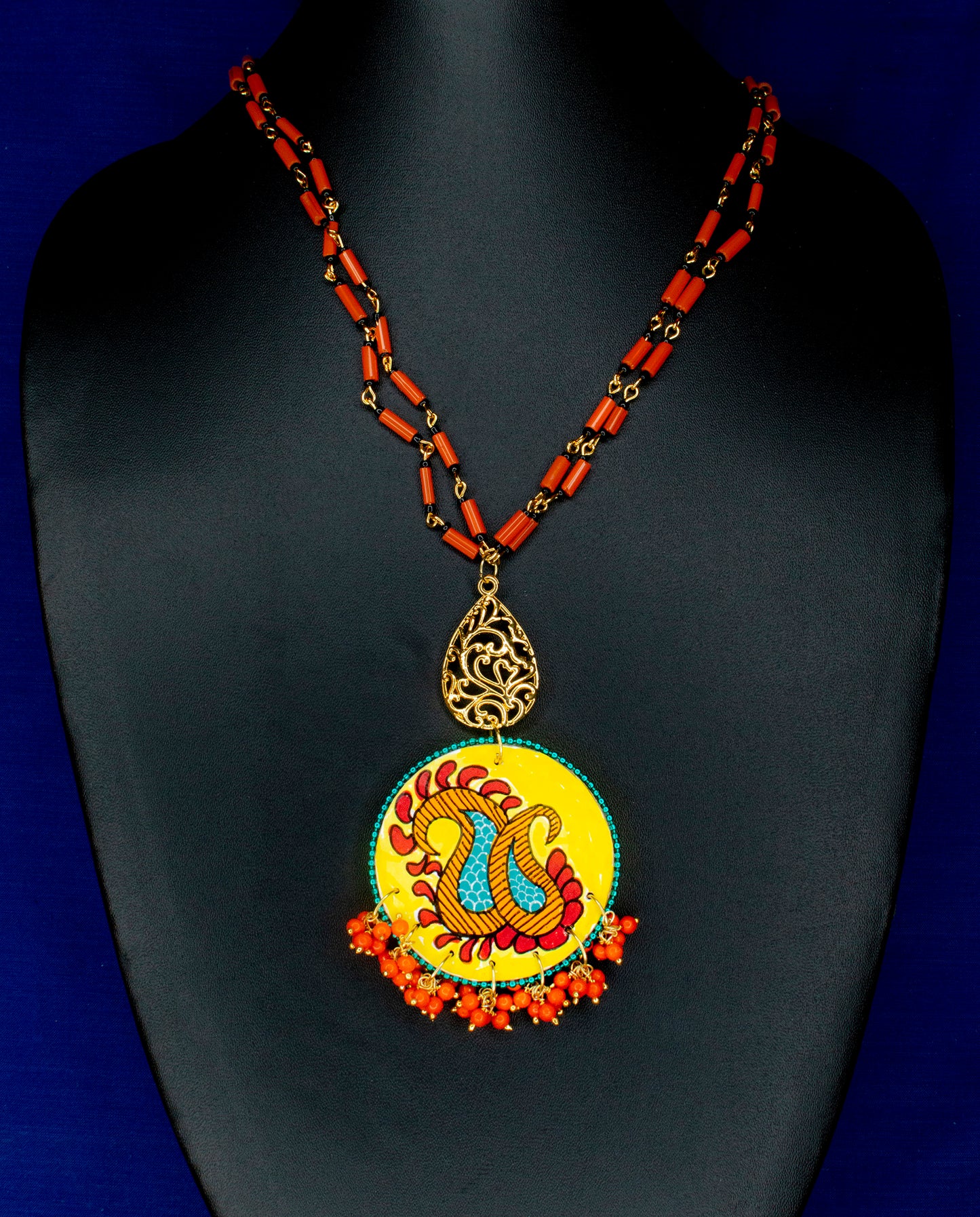 Amrpali Necklace Set, Handpainted  : Handmade