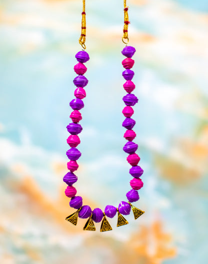 Handmade Jewellery - Handpainted Beads Necklace